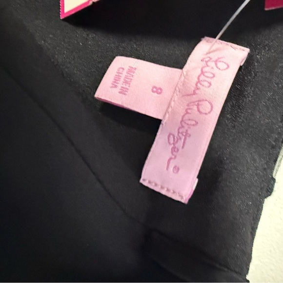 Lilly Pulitzer Bobbi Dress Size 8 Black Daisy Floral Eyelet NWT - Picture 4 of 8